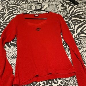 HARLEY Davidson Red Long Sleeve Women’s